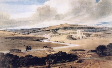 Thomas Girtin œuvres - Abbe aquarelle peintre paysages Thomas Girtin